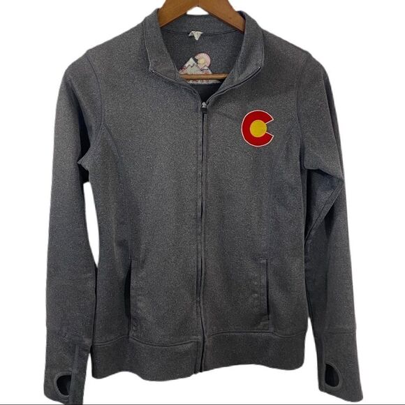 Colorado Grey Zippered Athletic Jacket Sz Small - Picture 1 of 8